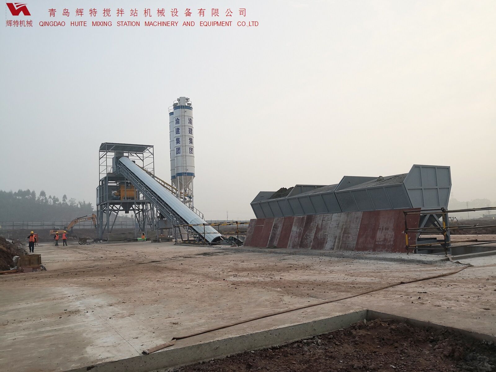 輝特混凝土攪拌站HZS120---保障工作人員安全，實現(xiàn)模塊化理念