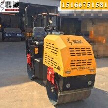 造型新穎！座駕式1噸壓路機 全液壓雙鋼輪振動壓路機 小型壓路機