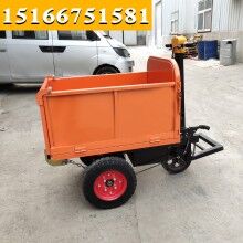 省時(shí)省人工！電動(dòng)手推式工程翻斗車 手推車工地水泥砂漿運(yùn)輸車